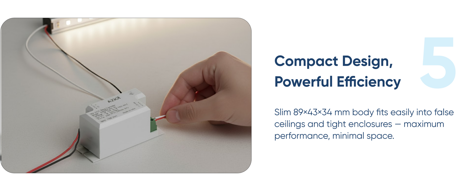AZIOT 10A Smart CCT LED Strip Light Controller | WiFi | 12V-24VDC