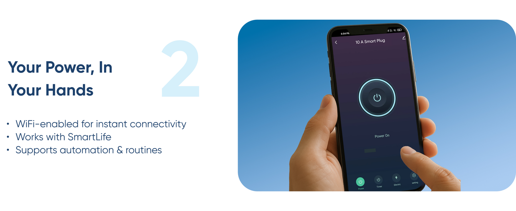 AZIOT 10amp Smart Plug - Wifi/Bluetooth Enabled