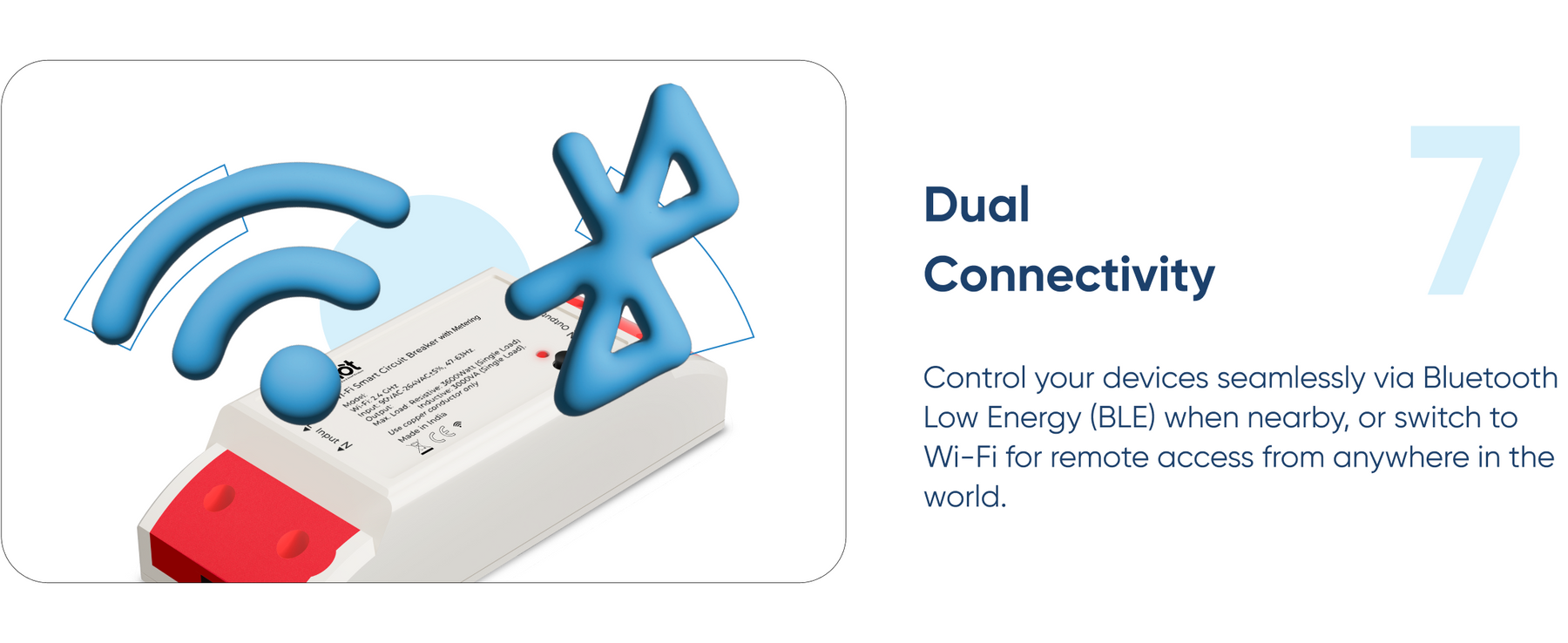 Aziot WiFi + BLE Smart Circuit Breaker with Energy Metering - 16Amp