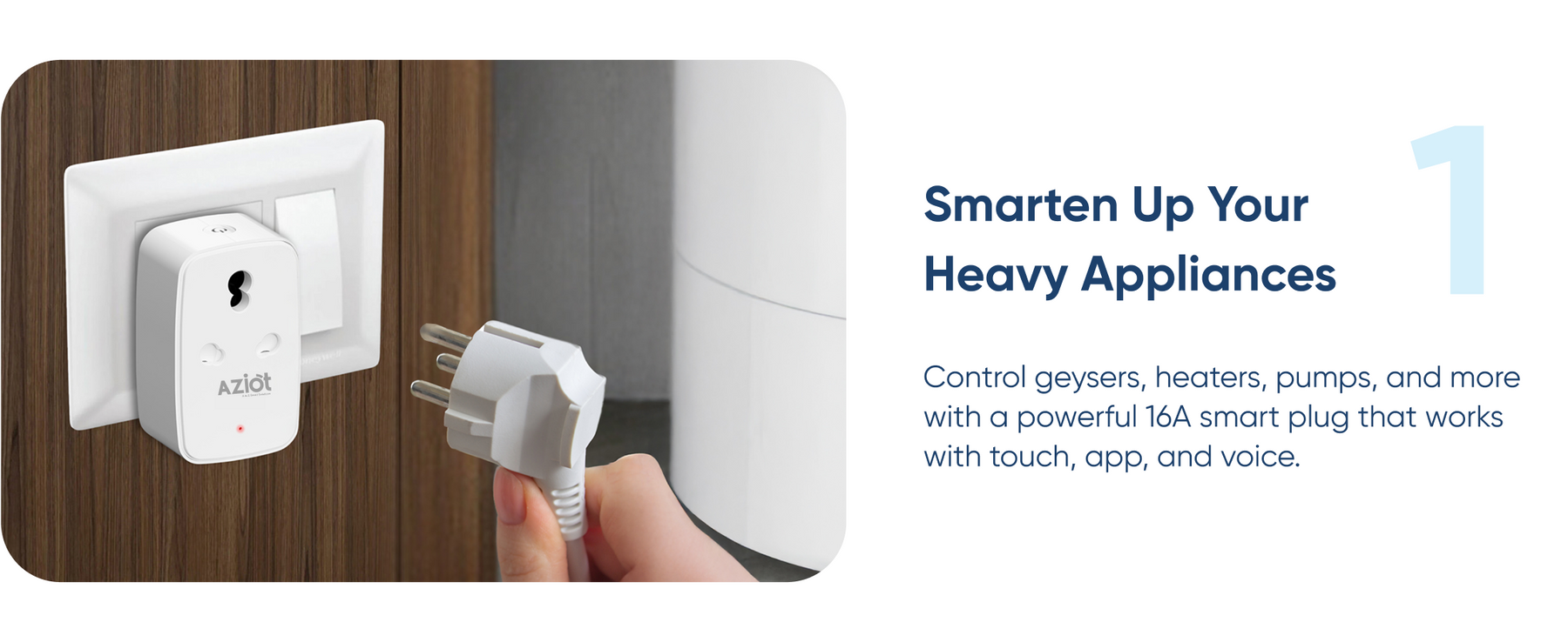 AZIOT 16amp Smart Plug - Wifi/Bluetooth Enabled