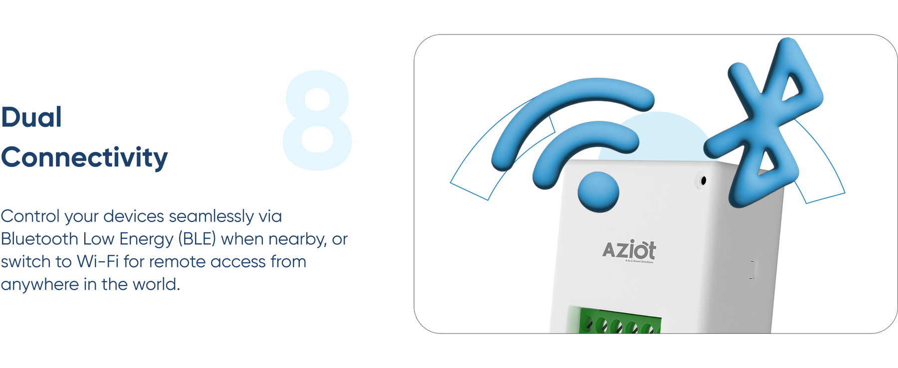 AZIOT 1 Node Smart Switch (16amp)- WiFi/Bluetooth Enabled