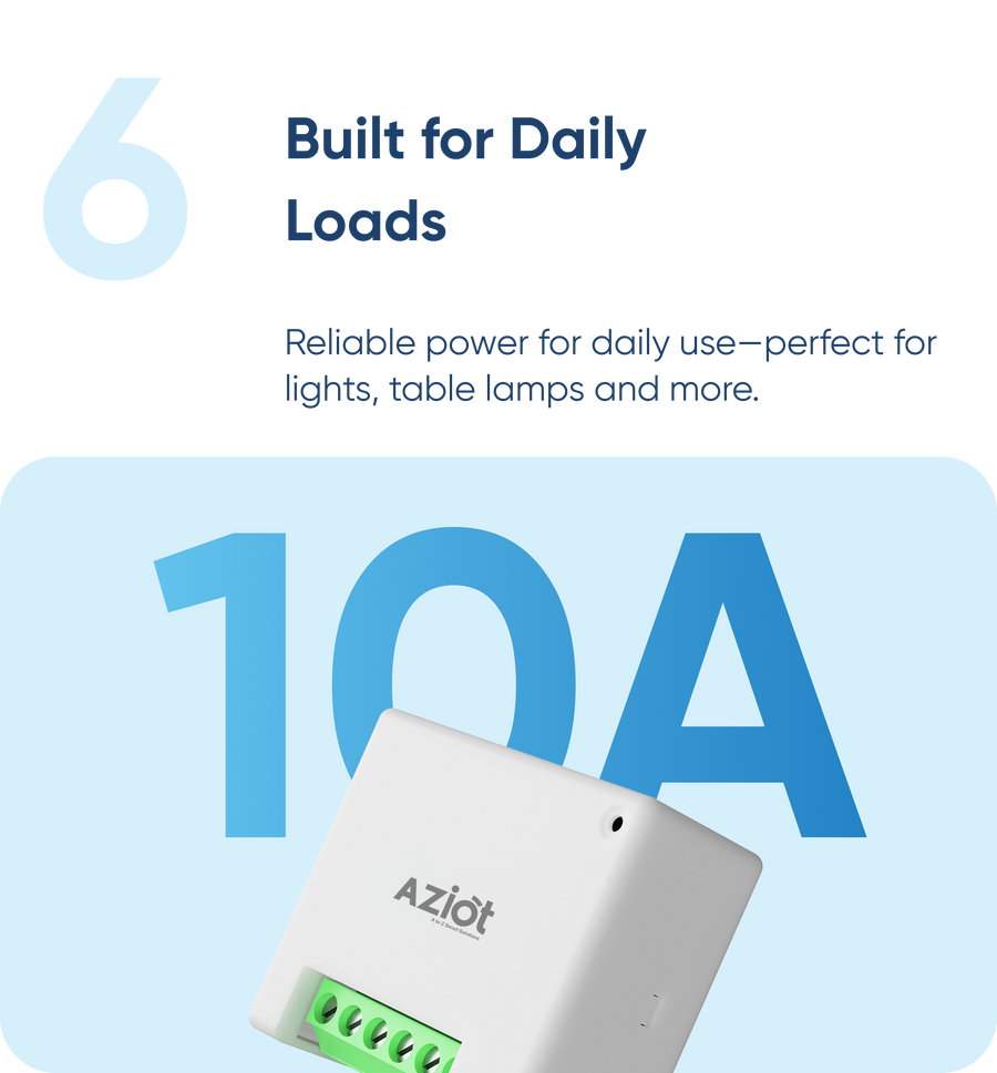 AZIOT 2 Node Smart Switch- WiFi/Bluetooth enabled