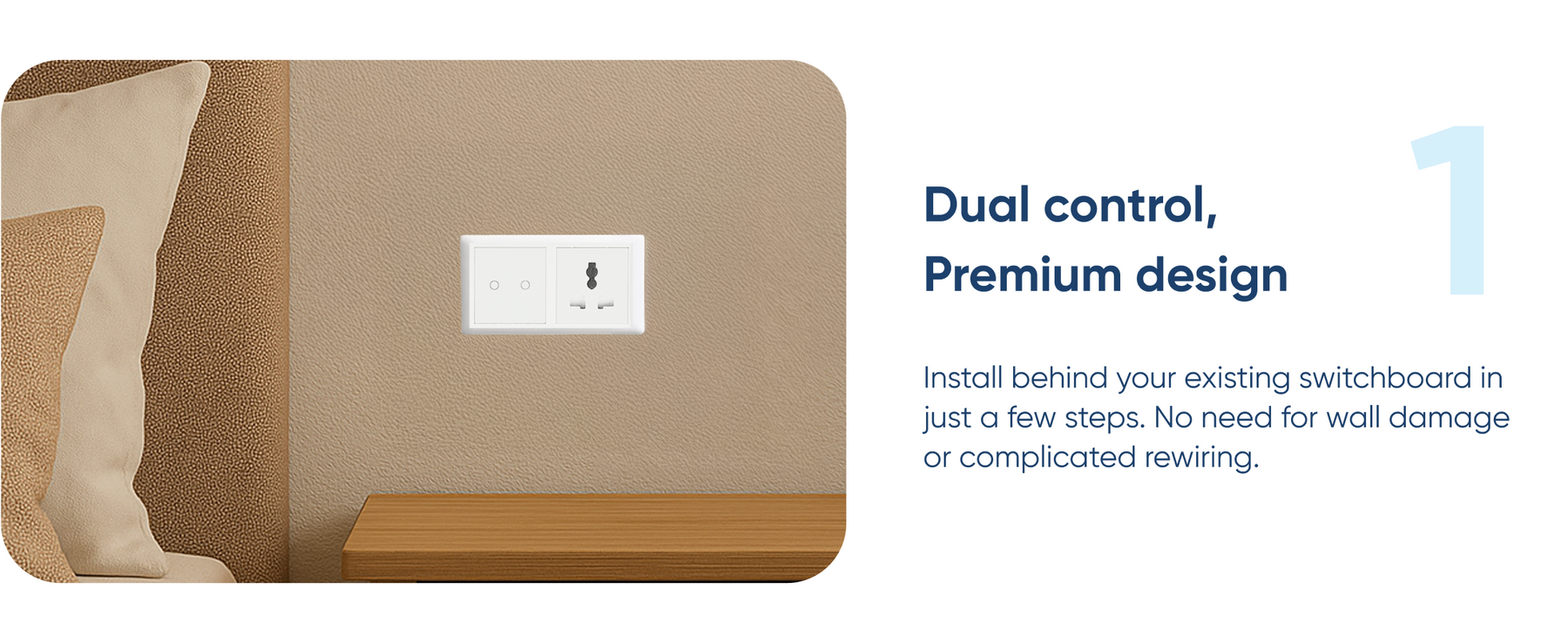 AZIOT SMART MODULAR 2 GANG TOUCH SWITCH (16amp Each)- WiFi/Bluetooth