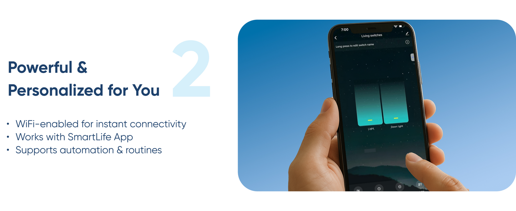 AZIOT SMART MODULAR 2 GANG TOUCH SWITCH (16amp Each)- WiFi/Bluetooth