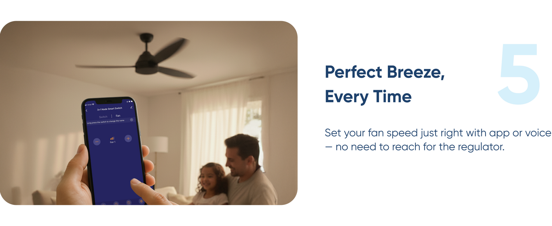 AZIOT 3+1 (Node) Fan Smart Switch - WiFi/Bluetooth Enabled