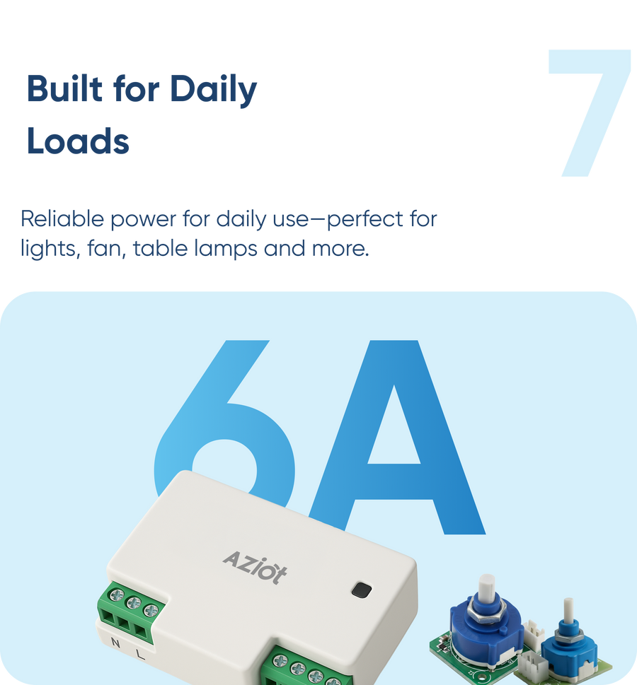 AZIOT 3+1 (Node) Fan Smart Switch - WiFi/Bluetooth Enabled