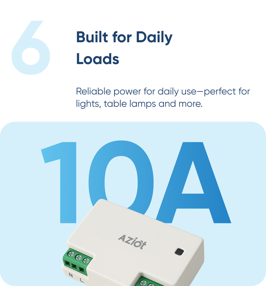 AZIOT 4 Node Smart Switch - WiFi/Bluetooth Enabled