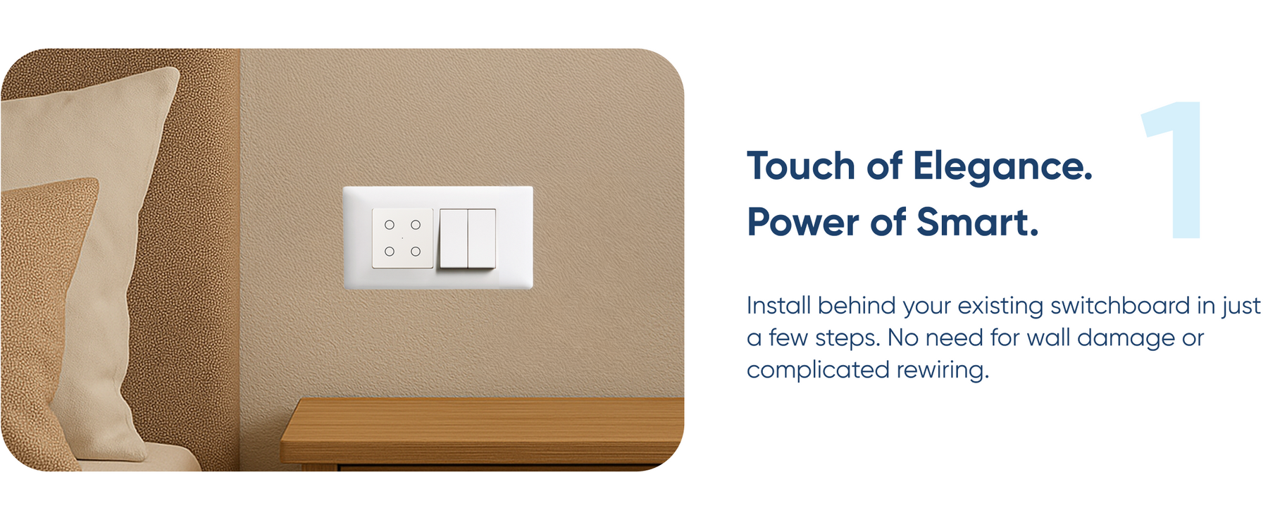 AZIOT SMART MODULAR 4 GANG TOUCH SWITCH (6 amps each)- WiFi/Bluetooth
