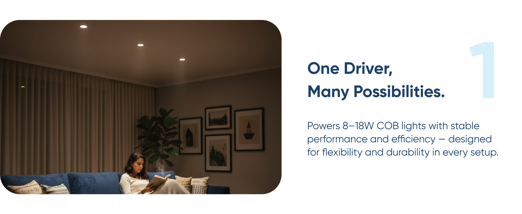 AZIOT Smart LED Driver (8-18W) | No Hub Required | WiFi-Enabled | Dimmable