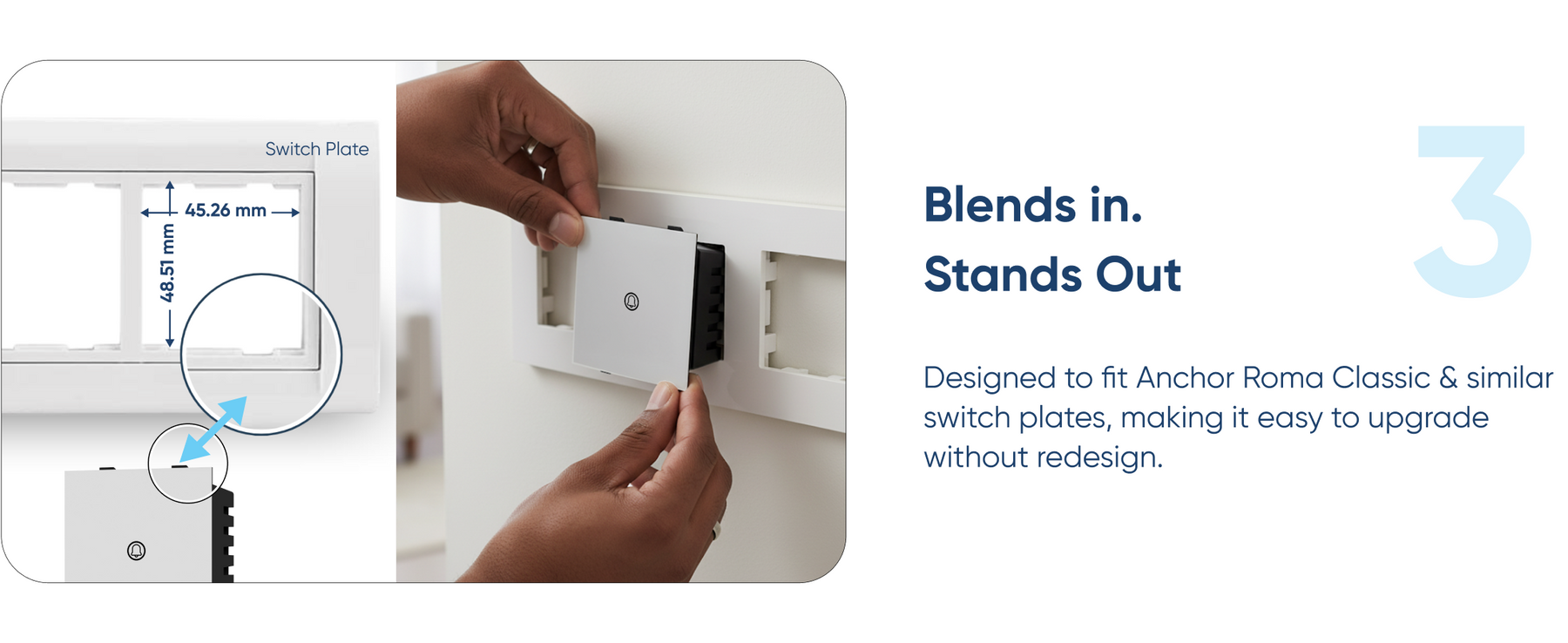 AZIOT Non Smart Modular Bell Touch Switch
