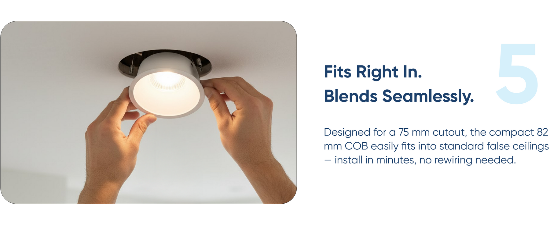 AZIOT Smart Trimless 12W COB Light with Driver, WiFi+BLE, Tuneable, Dimmable