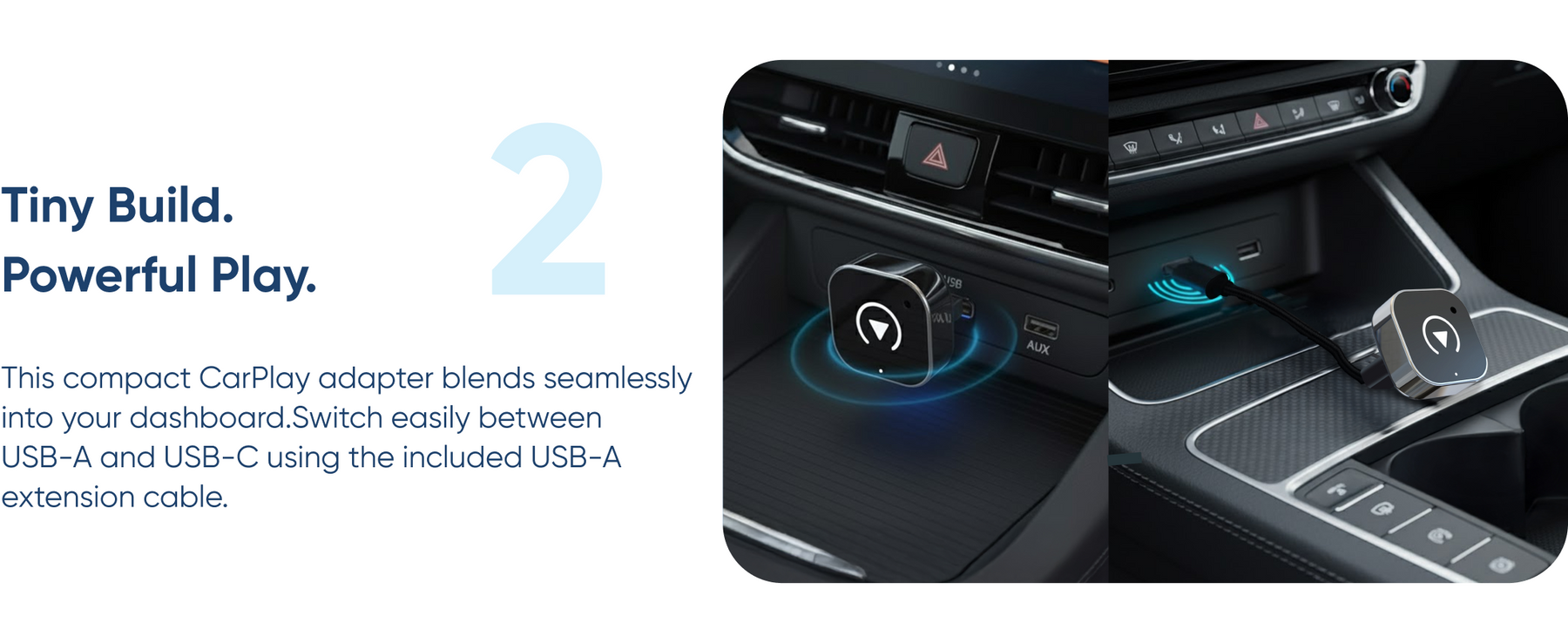 AZIOT Elevate 2-in-1 Wireless Car Adapter, Convert Wired Android Auto & Apple CarPlay to Wireless, Plug & Play Bluetooth Receiver, LagFree, OTA Updates, USB-A & USB-C