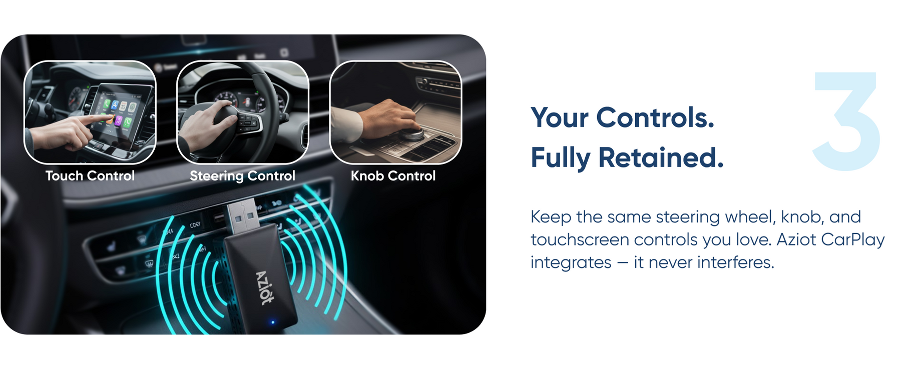 AZIOT Essence 2-in-1 Wireless Car Adapter, Convert Wired Android Auto & Apple CarPlay to Wireless, Plug & Play Bluetooth Receiver, Auto Connect, OTA Updates, USB-A & USB-C