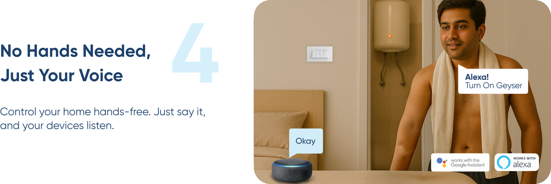AZIOT 4 Node Plus Smart Switch (1 x 16A Load)