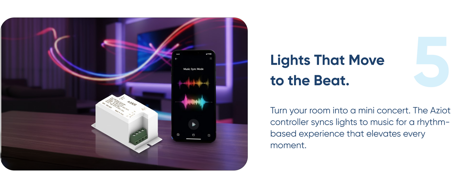 AZIOT 10A Smart RGB LED Strip Light Controller | WiFi | 12V-24V DC