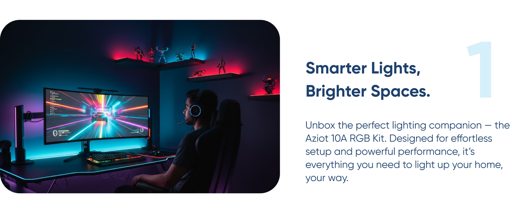 AZIOT Smart LED Strip Light (RGB WiFi+BLE), 5 meters