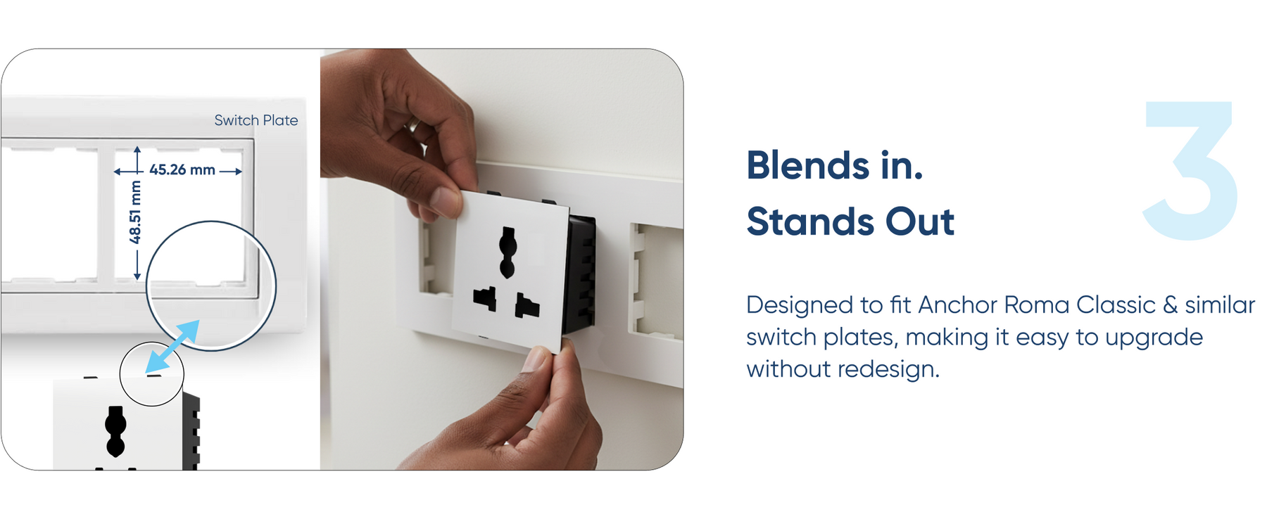 Aziot 6amps Modular Socket (Non-Smart) | Fits Regular Switch Plates