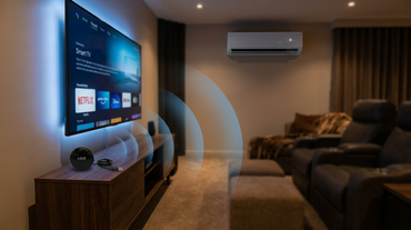 AZIOT IR Blaster controlling a home theatre TV and AC in India