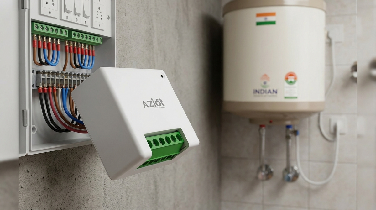 AZIOT 1 node 16A smart switch for geyser and heavy appliance control