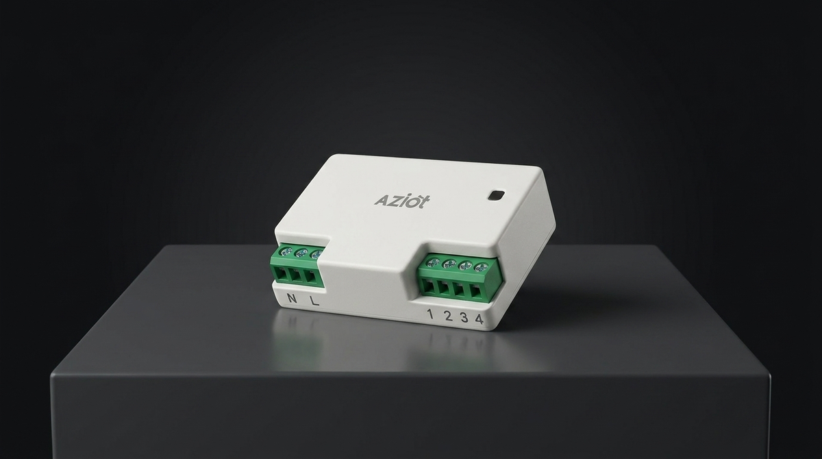 AZIOT 4 node smart switch premium studio product shot