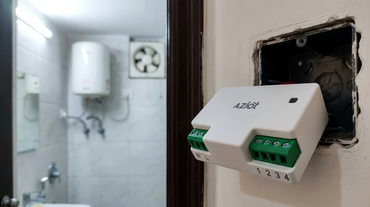 AZIOT 4 node plus 16A smart switch for bathroom geyser and exhaust automation