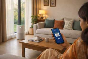 AZIOT Elevate Smart Air Purifier for Home & Office, 4-Stage HEPA H13 Filtration, Covers 465 sq.ft, WiFi App & Voice Control, 99.99% Allergen Removal, 9000 Hrs Filter Life, AQI LED Display, DC Motor by AZIOT