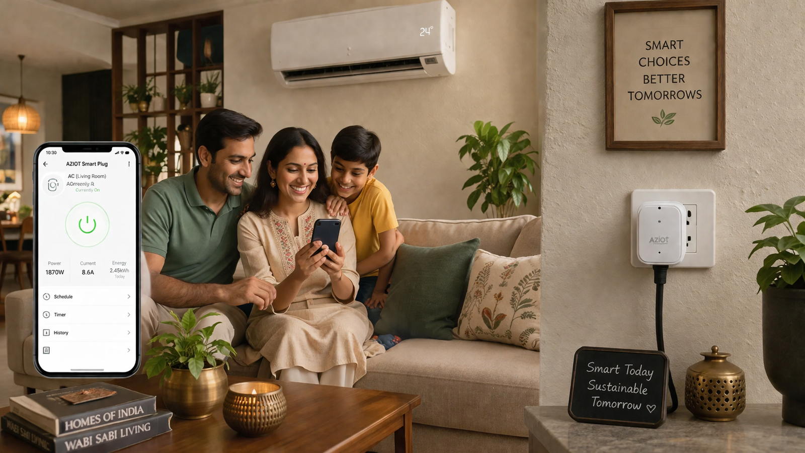 AZIOT 16amp Smart Plug - Wifi/Bluetooth Enabled by AZIOT