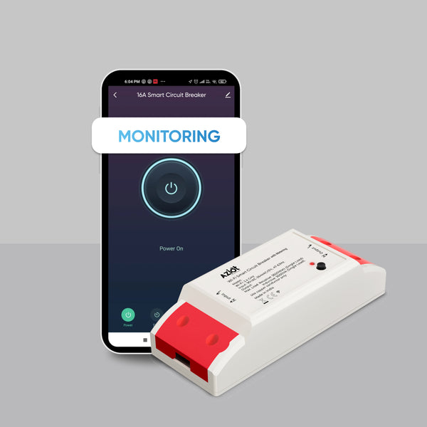 Aziot WiFi + BLE Smart Circuit Breaker with Energy Metering - 16Amp