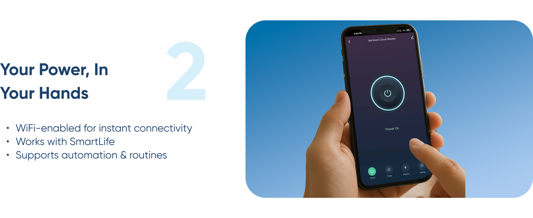 Aziot WiFi + BLE Smart Circuit Breaker with Energy Metering - 16Amp