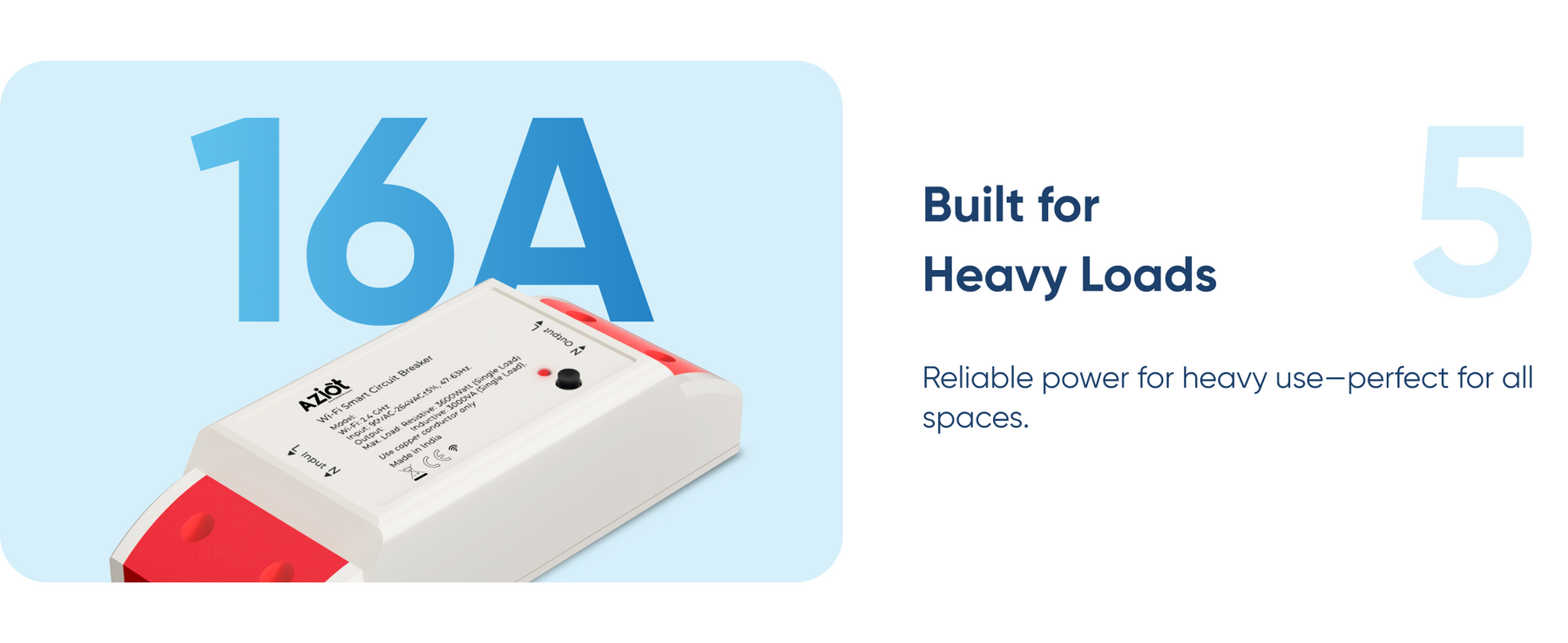 Aziot WiFi + BLE Smart Circuit Breaker - 16Amp
