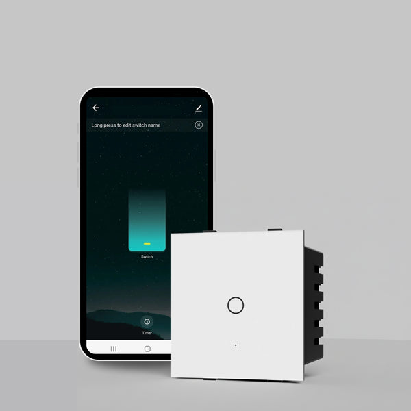 AZIOT SMART MODULAR 1 GANG TOUCH SWITCH (25 amps)- WiFi/Bluetooth