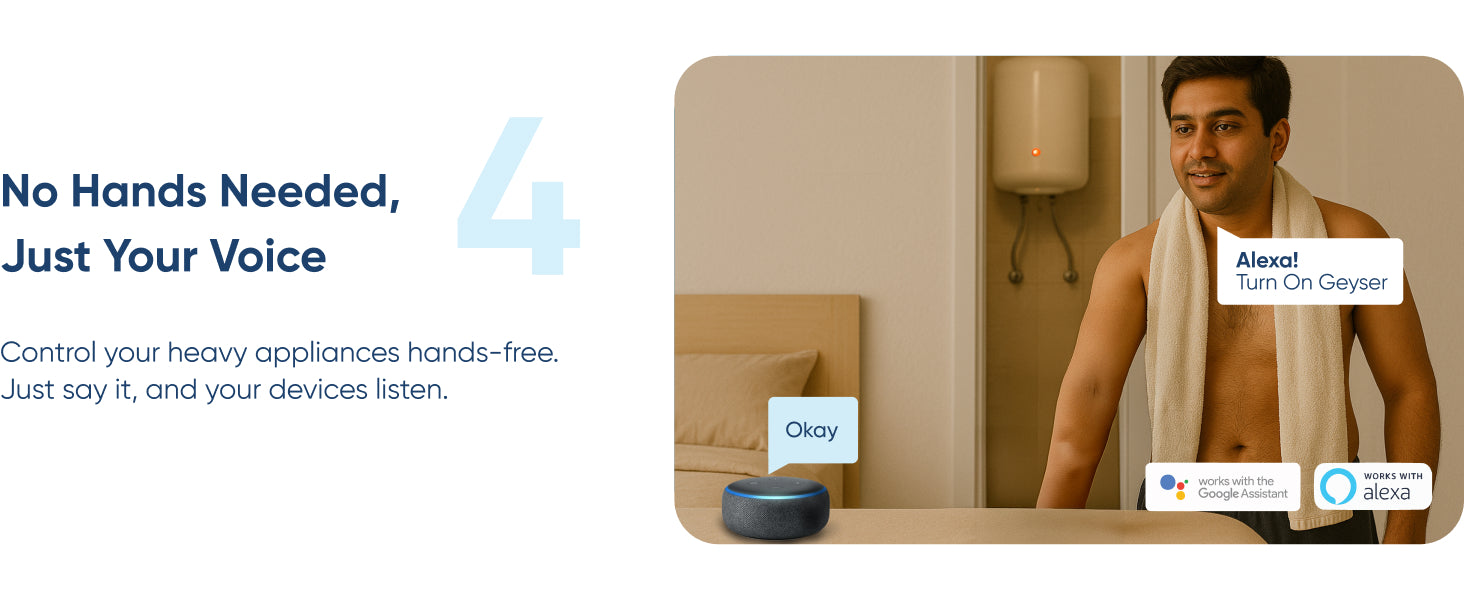 AZIOT 1 Node 16A Smart Switch with Energy Monitoring | WiFi + Bluetooth Smart Relay Switch | Timer & Schedule Function | Compatible with Alexa & Google Home | Made in India