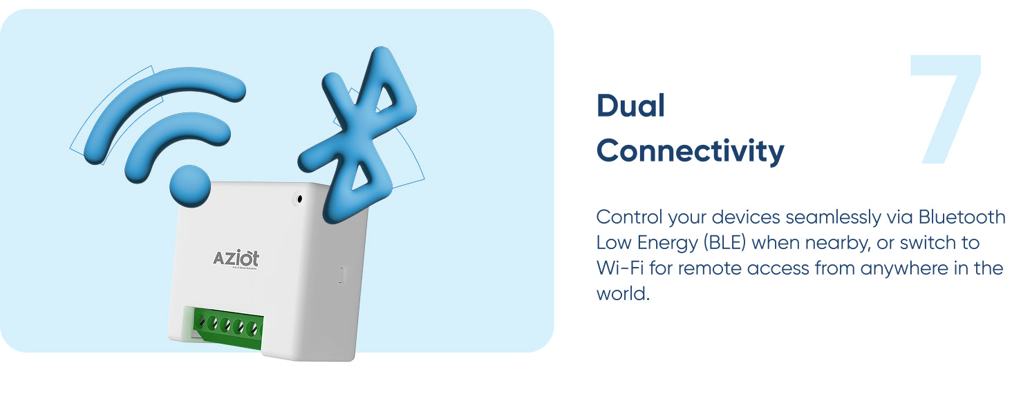 AZIOT 1 Node 16A Smart Switch with Energy Monitoring | WiFi + Bluetooth Smart Relay Switch | Timer & Schedule Function | Compatible with Alexa & Google Home | Made in India