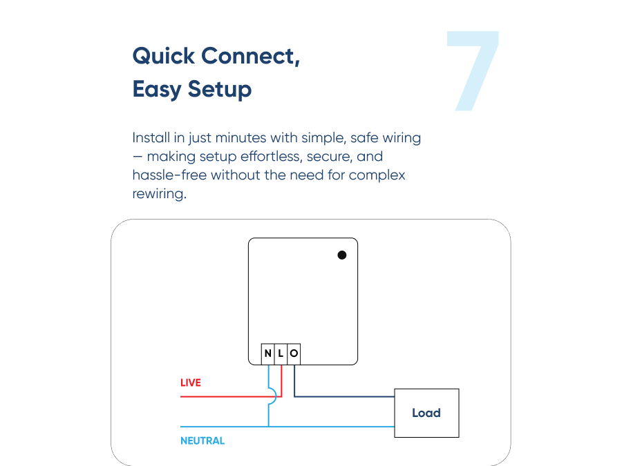 Aziot WiFi + BLE Smart Circuit Breaker - 30Amp, Compatible with Alexa & Google Assistant, Easy Installation, Made in India