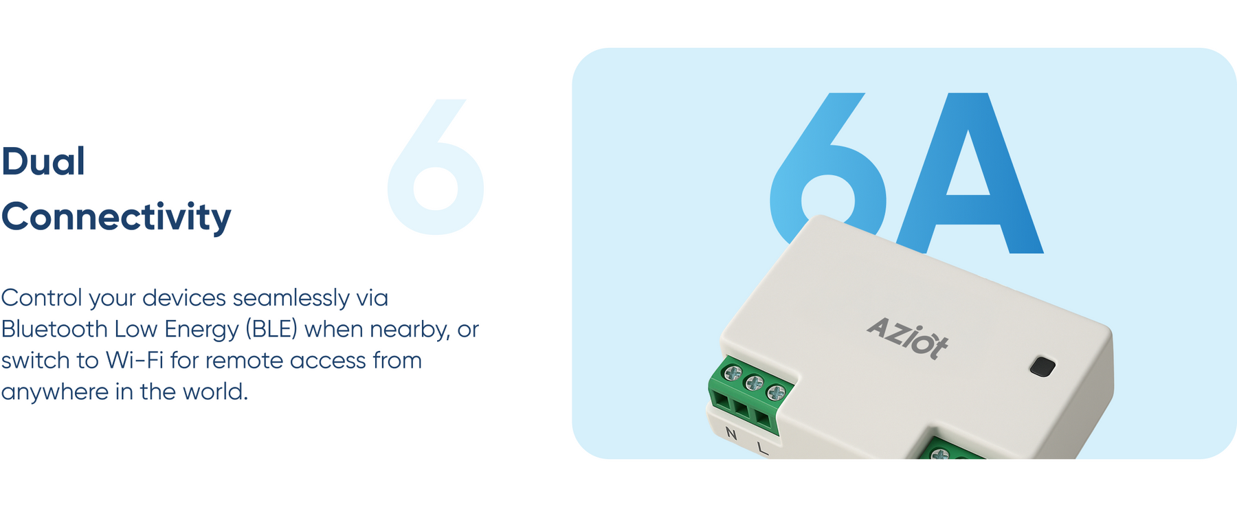 AZIOT 4 Node Smart Switch - WiFi/Bluetooth Enabled