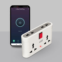 Aziot (6 amps) 4 Way Smart Multi-Plug Adaptor (WiFi+BLE)