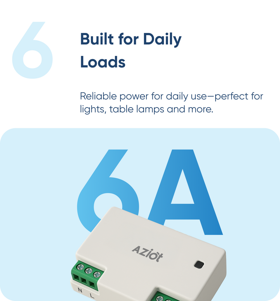AZIOT 4 Node Smart Switch - WiFi/Bluetooth Enabled