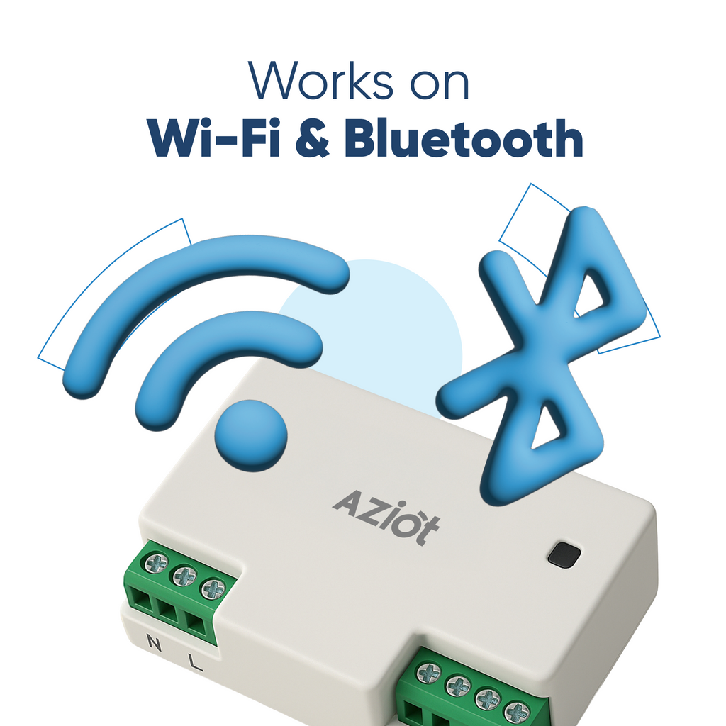 Aziot 4 Node Smart Switch with WiFi & Bluetooth - Made in India