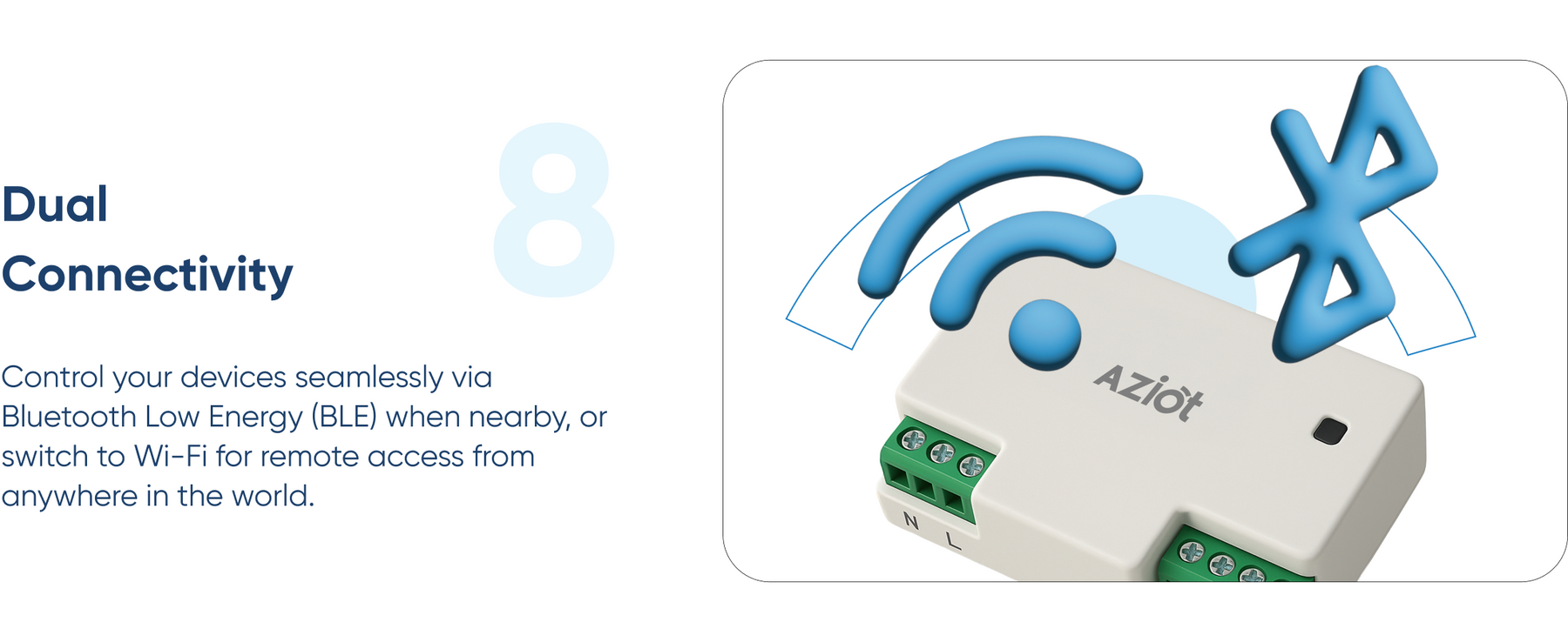 AZIOT 4 Node Plus Smart Switch (1 x 16A Load)