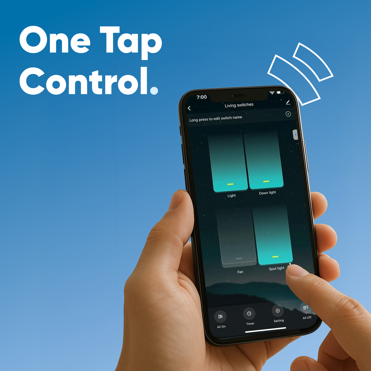Aziot 4 Node Smart Switch with WiFi & Bluetooth - Made in India
