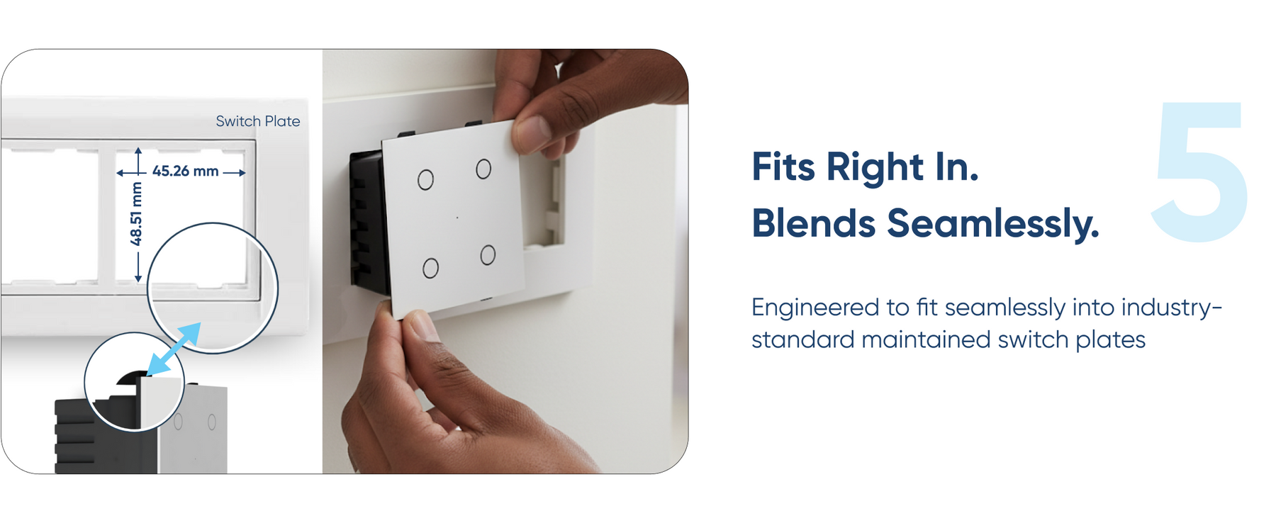 AZIOT SMART MODULAR 4 GANG TOUCH SWITCH (6 amps each)- WiFi/Bluetooth