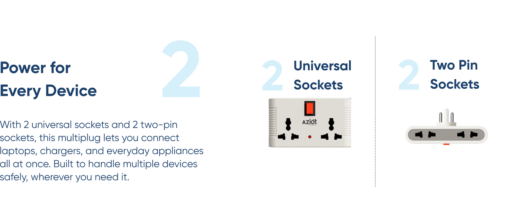 Aziot 4-Way Multi-plug Adaptor (6 Amps)