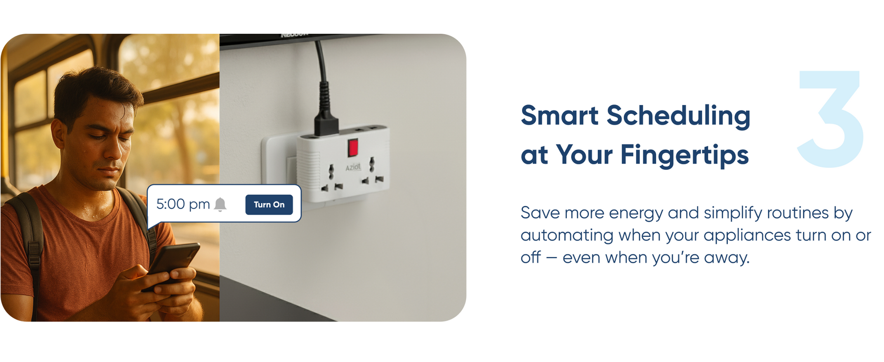 Aziot (6 amps) 4 Way Smart Multi-Plug Adaptor (WiFi+BLE)