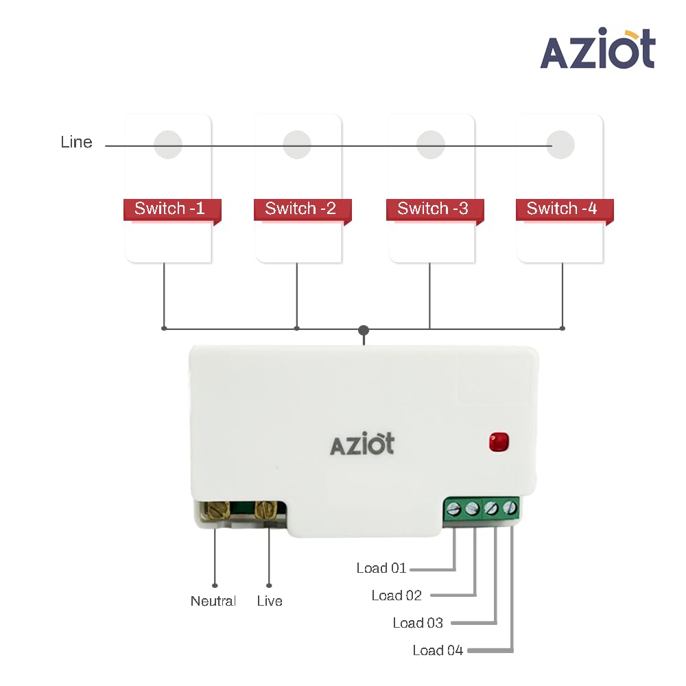 AZIOT 4 Node Smart Switch - Best Smart Switch in India – Aziot