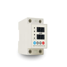 AZIOT Automatic Over & Under Voltage Protector 40A | Adjustable Voltage & Reconnect Delay Settings | LED Display | Single Phase 230V | Auto Recovery Protection | DIN Rail Mounted for Home & Office