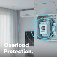 AZIOT Automatic Over & Under Voltage Protector 40A | Adjustable Voltage & Reconnect Delay Settings | LED Display | Single Phase 230V | Auto Recovery Protection | DIN Rail Mounted for Home & Office