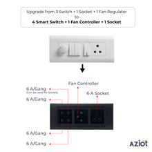 6M-Black-1 Fan Controller 1 Socket
