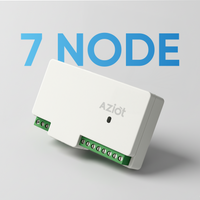 AZIOT 7 Node IO Smart Switch | 6 Normal Loads + 1 x 16A Heavy Load | WiFi + Bluetooth | Dual Power Input (Inverter & Raw) | Timer Function | Voice Control with Alexa & Google | Made in India