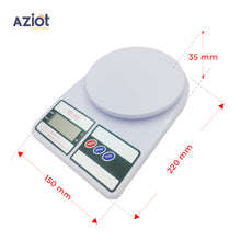 Aziot Kitchen weighing machine with dimensions