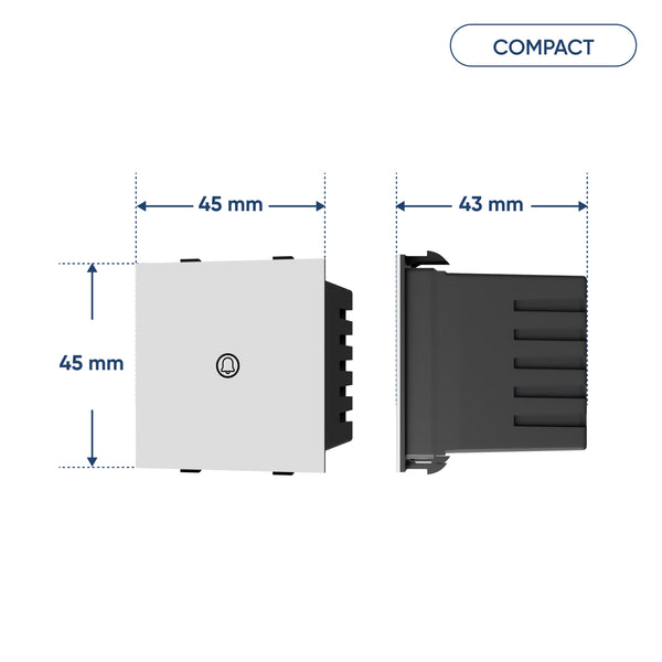 AZIOT Non Smart Modular Bell Touch Switch